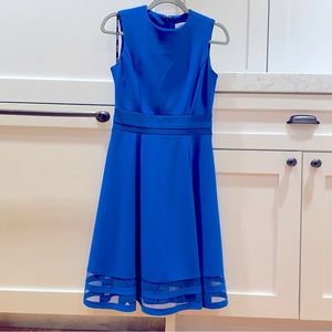 Royal Blue fit and flare dress Calvin Klein